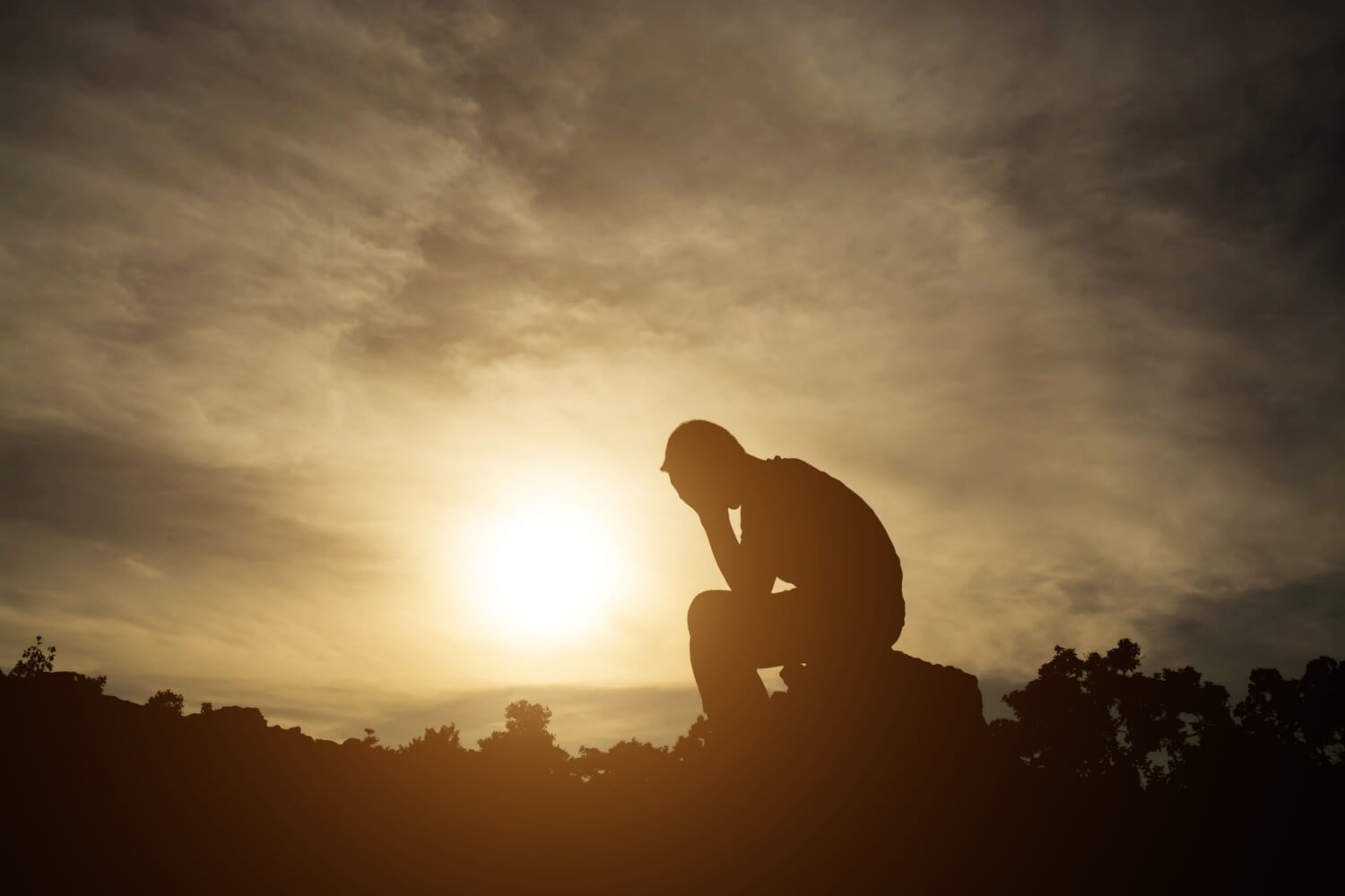 person grieving