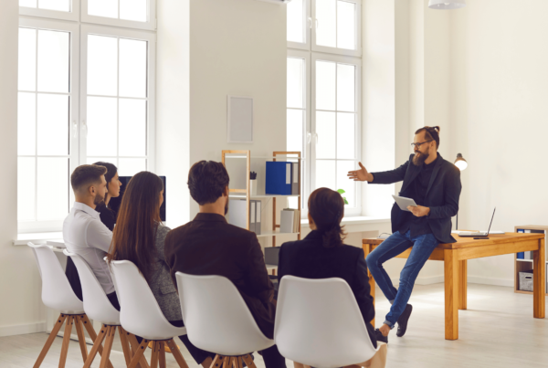 Staff meeting in an article about captive meetings for nonprofits