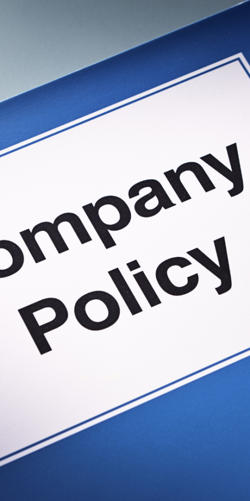 Company policy in an article about nonprofit employer volunteer handbooks